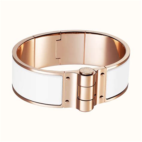 hermes hinged enamel bracelet